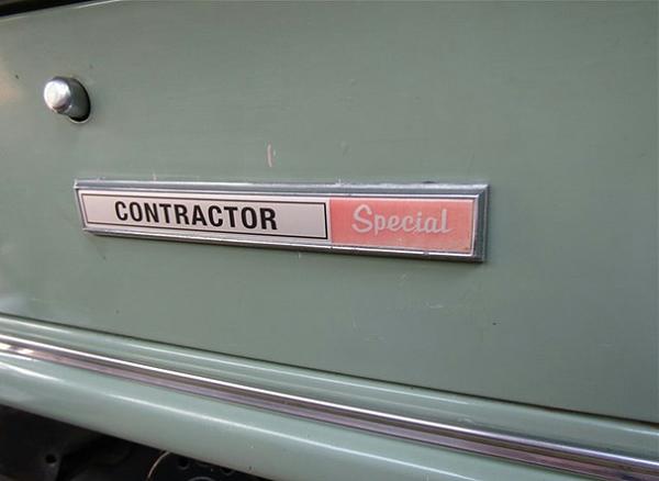 1969 Ford F-250 Contractor Special Dash Badge